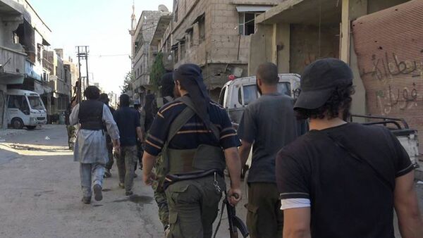 Militantes del Estado Islámico en Damasco, Siria, el 30 de agosto, 2015 - Sputnik Mundo