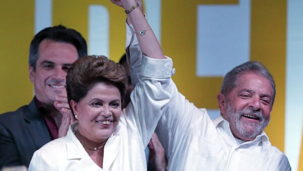 La presidenta de Brasil, Dilma Rousseff y el expresidente del país,  Luiz Inacio Lula da Silva - Sputnik Mundo