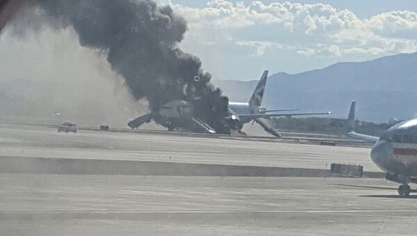 Incendio de avión de British Airways en Las Vegas, EEUU - Sputnik Mundo