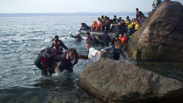 Refugiados en Grecia - Sputnik Mundo