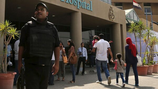 El hospital donde se encuentran los heridos durante el ataque de los policías egipcios - Sputnik Mundo