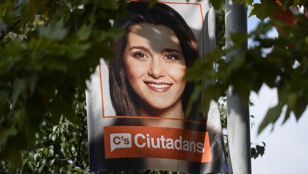 Cartel electoral de Inés Arrimadas en Barcelona - Sputnik Mundo