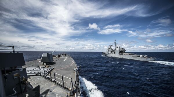 Buques de la Armada de EEUU en el mar de China Meridional - Sputnik Mundo
