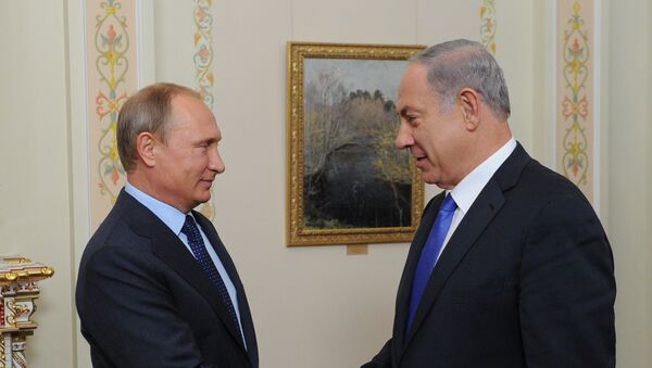 Los mandatarios de Rusia e Israel - Sputnik Mundo
