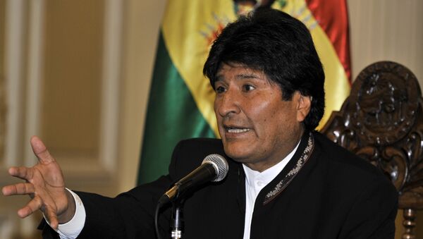Bolivian President Evo Morales Ayma answers questions during a press conference at Quemado Palace in La Paz on June 16, 2015. - Sputnik Mundo