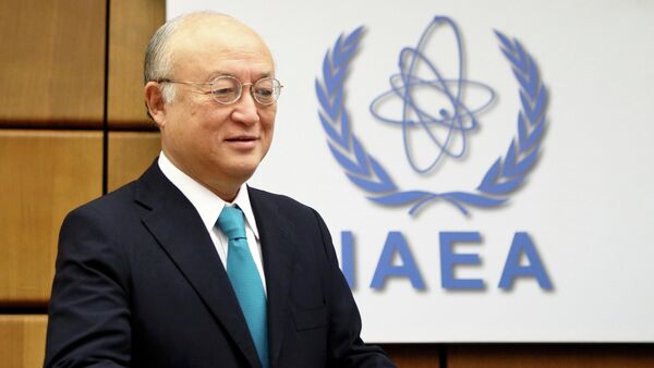 International Atomic Energy Agency (IAEA) Director General Yukiya Amano arrives for a board of governors meeting at the IAEA headquarters in Vienna November 20, 2014 - Sputnik Mundo