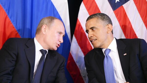 Vladímir Putin, presidente de Rusia, y Barack Obama, presidente de EEUU - Sputnik Mundo