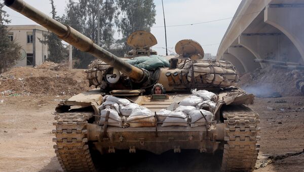 Tanque sirio al este de Damasco - Sputnik Mundo