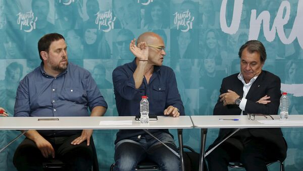 Oriol Junqueras, Raul Romeva y Artur Mas - Sputnik Mundo