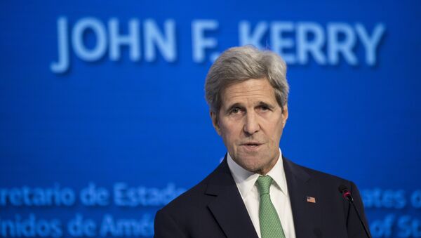 John Kerry, secretario de Estado de EEUU, durante la conferencia Nuestro océano en Chile - Sputnik Mundo