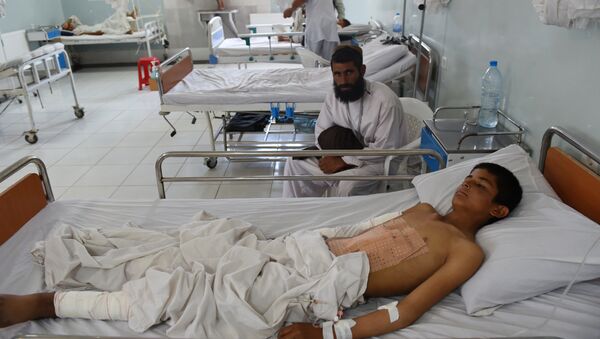 Niño afgano en el hospital de MSF - Sputnik Mundo
