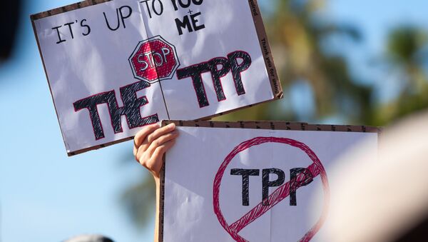 Protesta contra el TPP (Archivo) - Sputnik Mundo