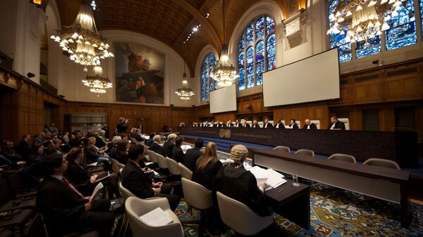 Una sesión de la Corte Internacional de Justicia de La Haya (archivo) - Sputnik Mundo