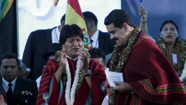 Evo Morales, presidente de Bolivia, y Nicolás Maduro, presidente de Venezuela (archivo) - Sputnik Mundo