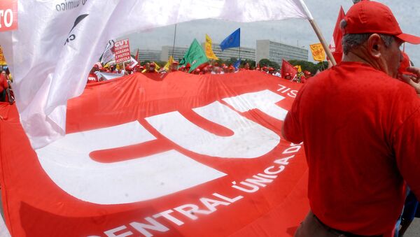 Manifestação da CUT em Brasília - Sputnik Mundo