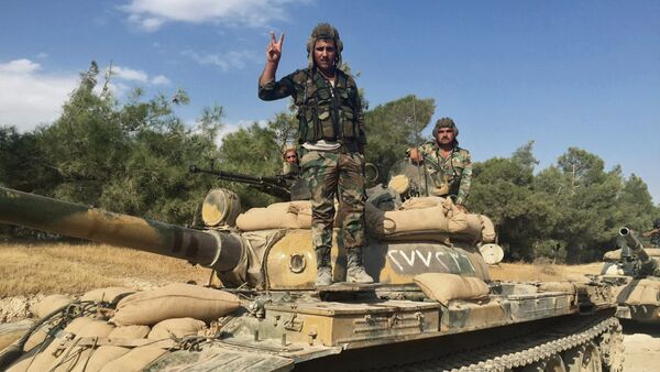 Soldados del Ejército sirio en Hama. - Sputnik Mundo