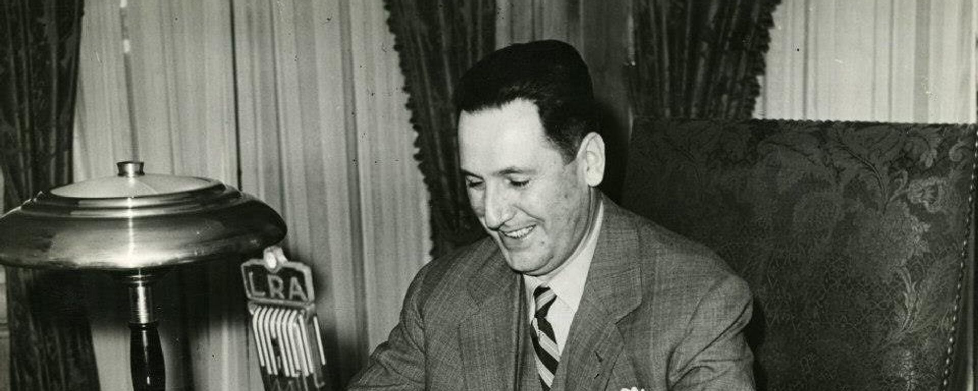El Presidente Juan Domingo Perón hablando por LRA Radio Nacional - Sputnik Mundo, 1920, 21.11.2022