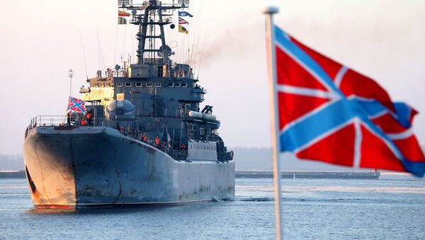 Buque de desembarco Kaliningrado en el puerto militar de Baltiysk (archivo) - Sputnik Mundo