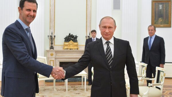 Президент России В.Путин встретился с президентом Сирии Б.Асадом - Sputnik Mundo