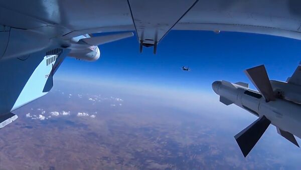 Caza rusa Su-30 en Siria - Sputnik Mundo