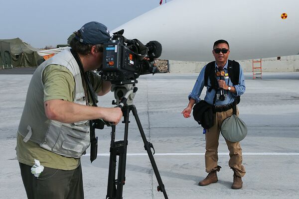 Periodistas visitan la base aérea de Hmeymim - Sputnik Mundo