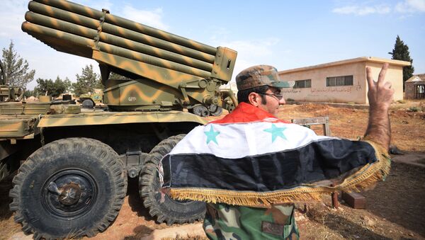 Efectivo del Ejército sirio en la ciudad de Qatana - Sputnik Mundo