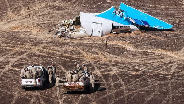 Los restos del avión ruso A321 en Egipto - Sputnik Mundo