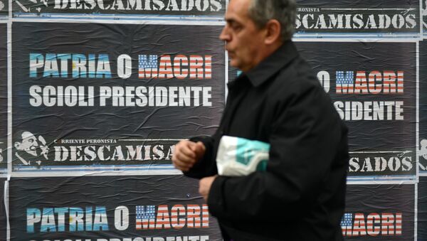 Propaganda del candidato a la presidencia argentina Daniel Scioli en Buenos Aires - Sputnik Mundo