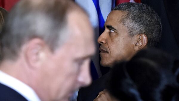 Presidente de Rusia, Vladímir Putin y presidente de EEUU, Barack Obama - Sputnik Mundo