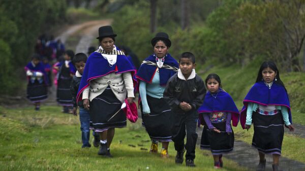 Una de las comunidades indígenas de Colombia (archivo) - Sputnik Mundo