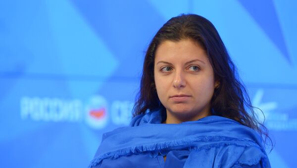 Redactora jefa de la agencia Rossiya Segodnya y de RT Margarita Simonyan en el Foro de los Medios de Noticias Europeos y Asiáticos 2015 - Sputnik Mundo