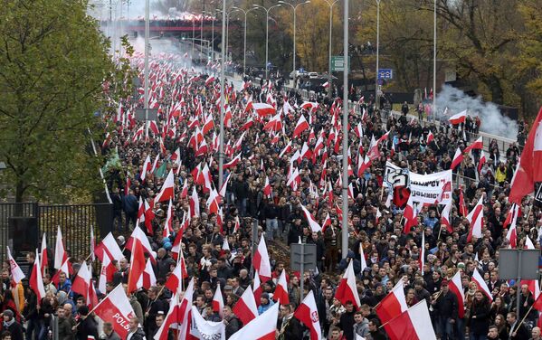 Marcha de nacionalistas en la capital de Polonia - Sputnik Mundo
