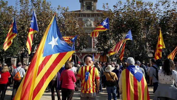 Partidarios del separatismo catalán - Sputnik Mundo