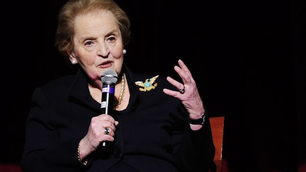 Former US Secretary of State Madeleine Albright attends a panel discussion celebrating the anniversary of The Dayton Accords, which marked the end of the Balkans conflict at New York University in New York, February 09, 2011 - Sputnik Mundo