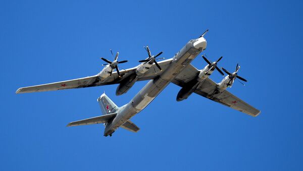 Bombardero estratégico Tu-95MS (Archivo) - Sputnik Mundo