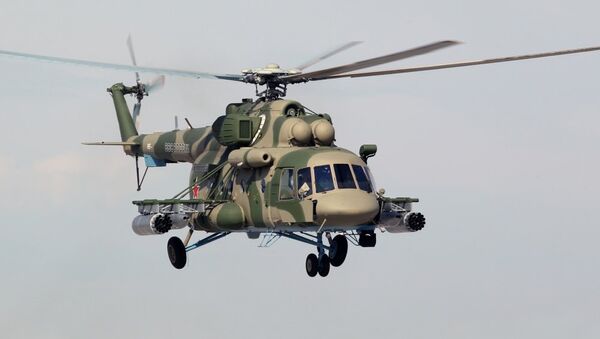 Helicóptero polivalente Mi-8, habitualmente utilizado para trasladar cargos en Siria - Sputnik Mundo