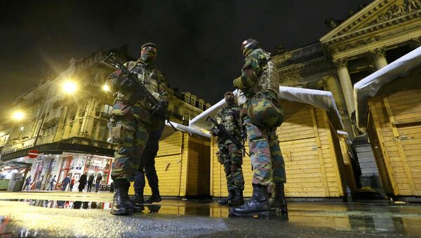 Soldados belgas en Bruselas - Sputnik Mundo