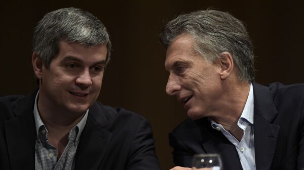 Jefe de gabinete del Gobierno, Marcos Peña, y presidente de Argentina, Mauricio Macri - Sputnik Mundo