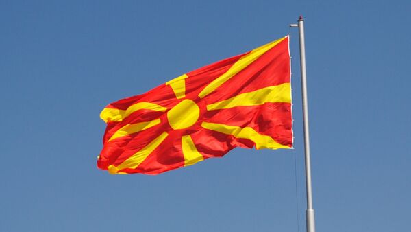 Macedonian flag - Sputnik Mundo
