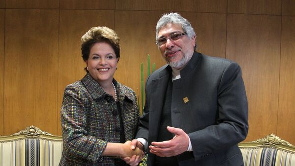 Presidenta de Brasil, Dilma Rousseff, y expresidente de Paraguay, Fernando Lugo (Archivo) - Sputnik Mundo
