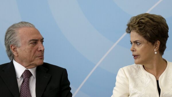 Presidente de Brasil, Michel Temer, y expresidenta de la República, Dilma Rousseff - Sputnik Mundo
