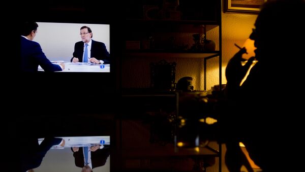 Debate televisivo entre Mariano Rajoy, presidente del PP, y Pedro Sánchez, presidente del PSOE (archivo) - Sputnik Mundo