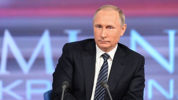 Gran rueda de prensa de Vladímir Putin de 2015 (archivo) - Sputnik Mundo