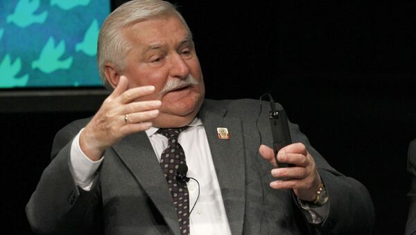 Były prezydent Polski Lech Wałęsa na spotkaniu w Chicago - Sputnik Mundo