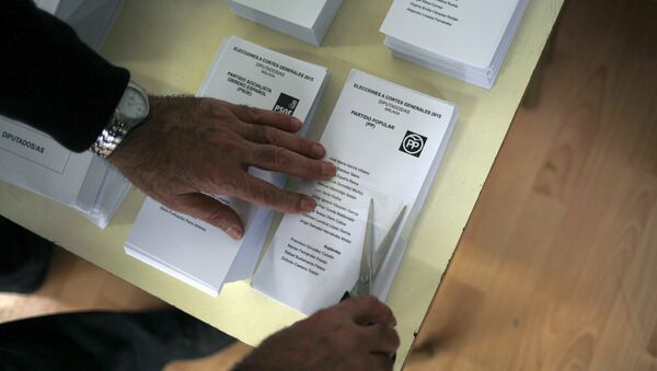 Un colegio electoral en Ronda, España - Sputnik Mundo