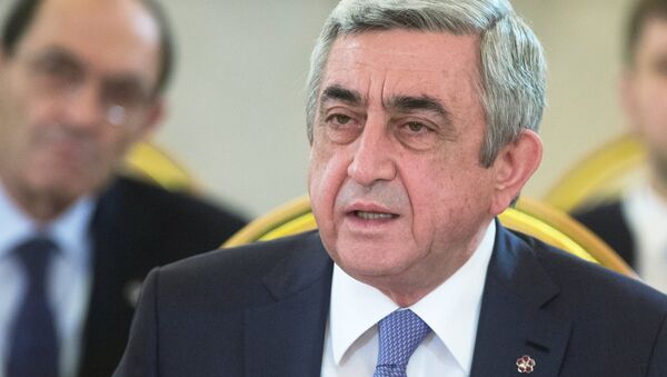 Serzh Sargsián, el presidente de Armenia - Sputnik Mundo