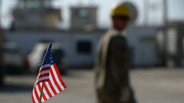 Bandera estadounidense en la Base Aérea de Bagram (archivo) - Sputnik Mundo