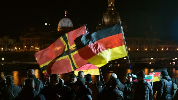 Manifestación antiislámica en Dresde, Alemania (archivo) - Sputnik Mundo