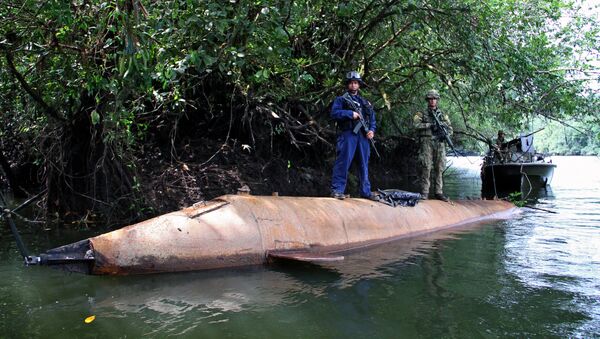 Un submarino de narcotraficantes, encontrado en Colombia - Sputnik Mundo