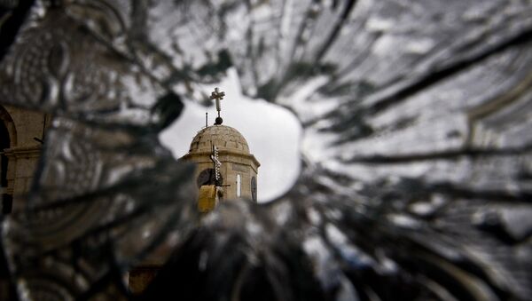 Una iglesia en Damasco destruida por los islamistas (archivo) - Sputnik Mundo